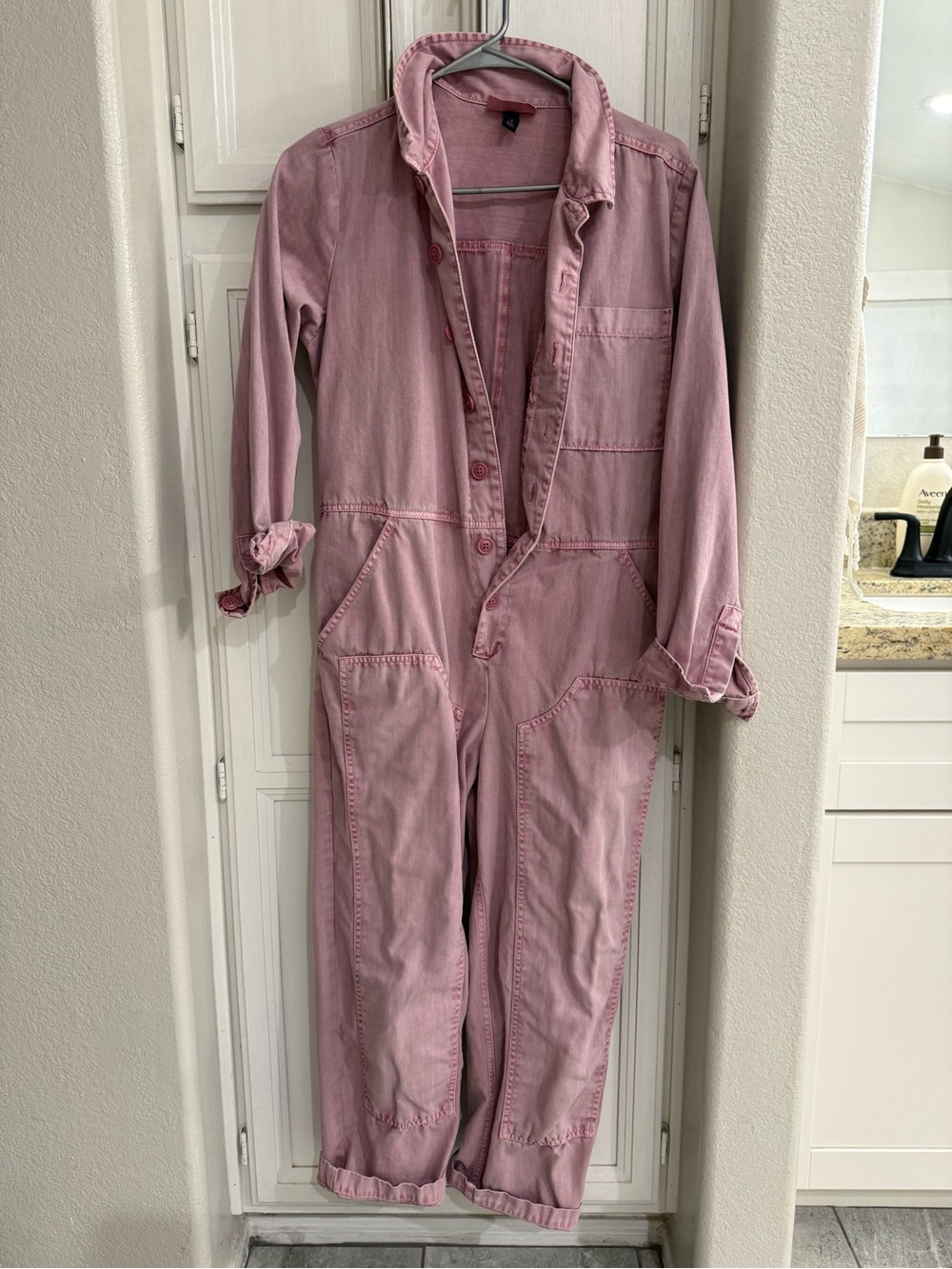 Universal Thread Pink Utility Boiler Jumpsuit Size 4